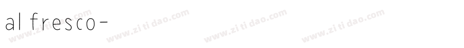 al fresco字体转换